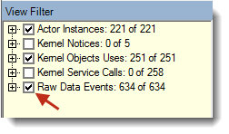 Raw Monitoring Framework Events
